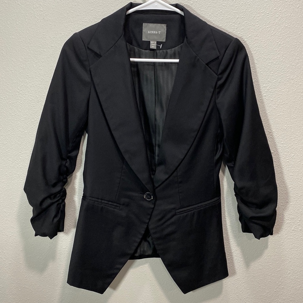 Kenna-t wool‎ black blazer jacket